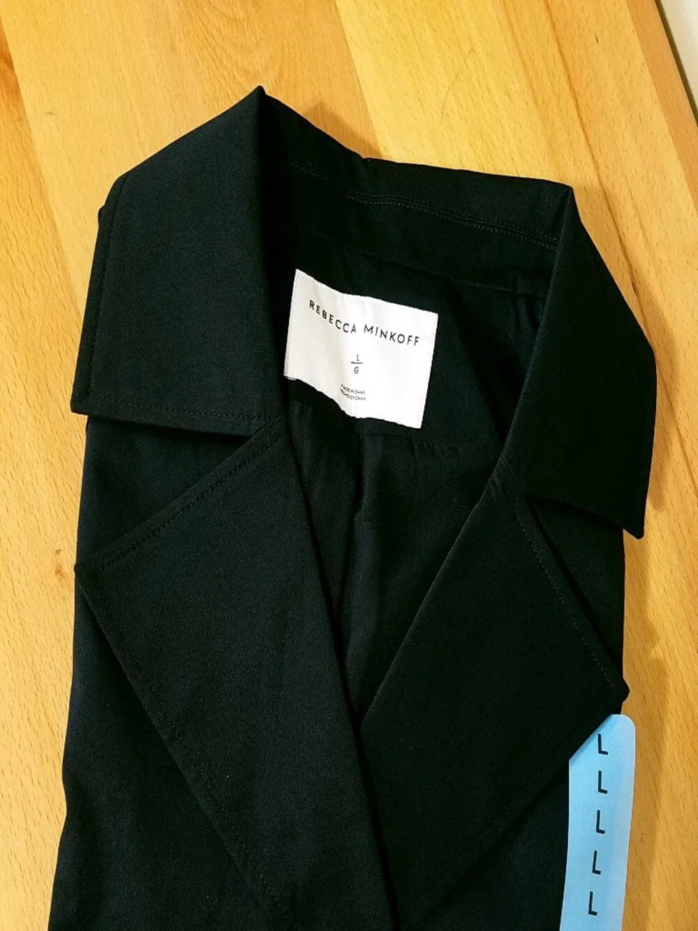 Rebecca Minkoff Black Cropped Trench Coat Women's Large NWT - Picture 16 of 16